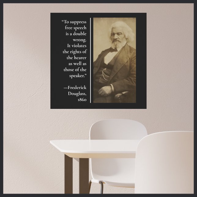 Poster Citation de Frederick Douglass sur la censure Hist (Créateur téléchargé)