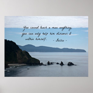 Poster Citation de Galileo : On ne peut rien enseigner à 