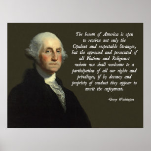 Poster Citation de George Washington Immigration