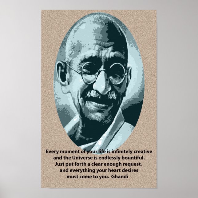 Poster Citation de Ghandi (Devant)