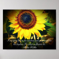 Citation de Helen Keller sur Sunflower :