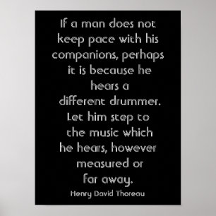 Poster Citation de Henry David Thoreau - Imprimé