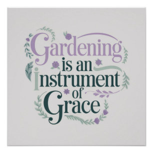 Poster Citation de jardin gracieux Pastel