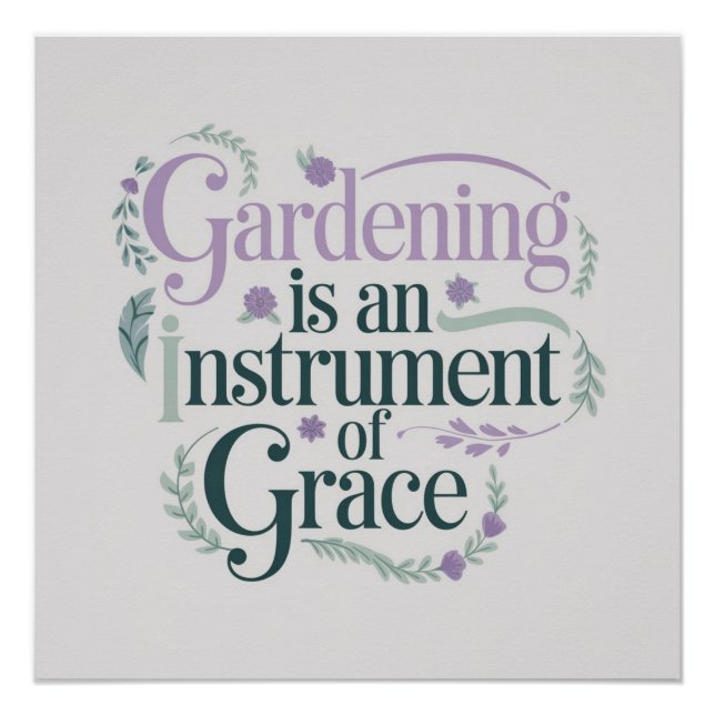 Poster Citation de jardin gracieux Pastel (Devant)