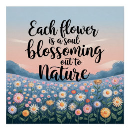 Poster Citation de la nature inspirante