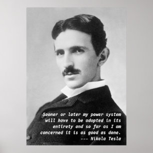Poster Citation de Nikola Tesla
