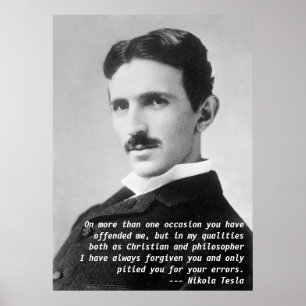 Poster Citation de Nikola Tesla