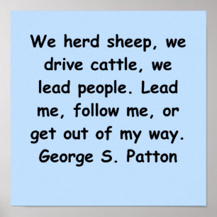 Poster citation de patton de Georges s