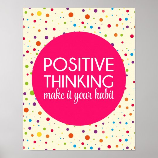 Poster Citation De Pensee Positive Zazzle Fr