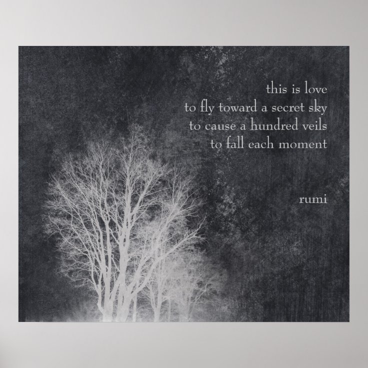 Poster Citation De Poesie D Amour De Rumi C Est Zazzle Fr