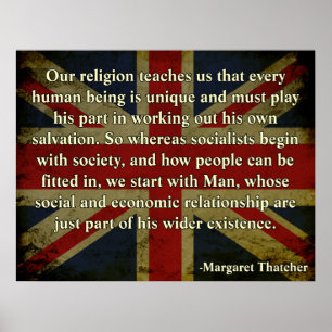 Poster Citation de religion de Thatcher