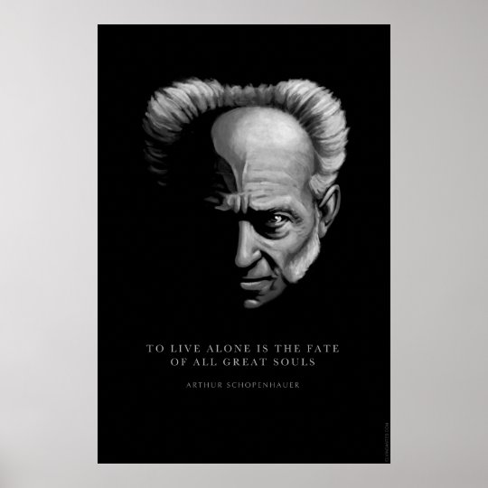 Poster Citation De Schopenhauer Pour Seul Vivre Zazzle Fr