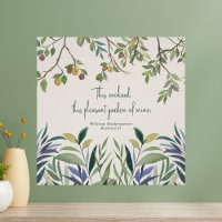 Citation de Shakespeare botanique d'aquarelle mode