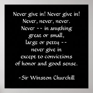 Poster Citation de Sir Winston Churchill par SRF