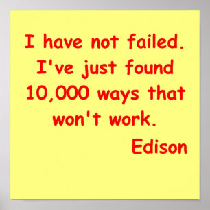 Poster Citation de Thomas Edison