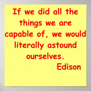 Poster Citation de Thomas Edison