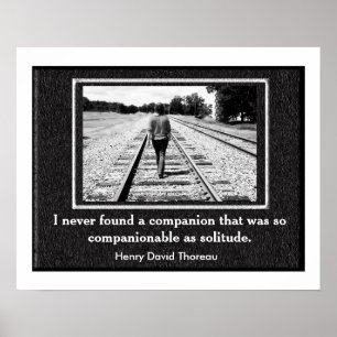 Poster Citation de Thoreau Solitude