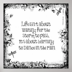 Poster Citation de vie inspirationnelle : Danser dans la 