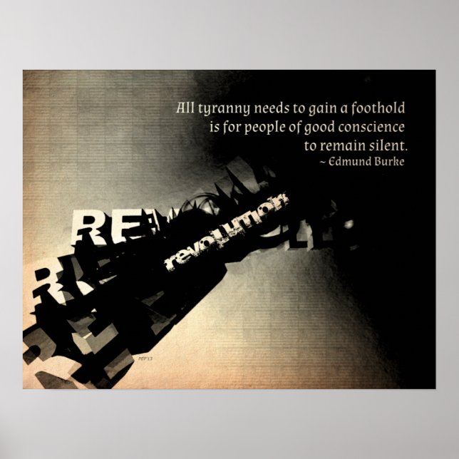 Poster Citation d'Edmund Burke (Devant)