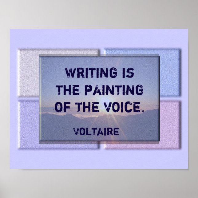 Poster Citation écrite - Voltaire (Devant)