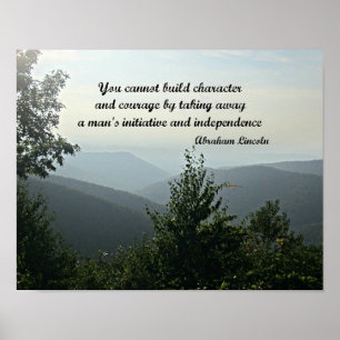 Poster Citation en temps opportun par Abraham Lincoln