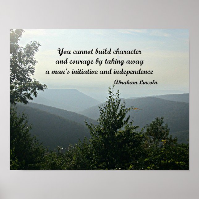 Poster Citation en temps opportun par Abraham Lincoln (Devant)