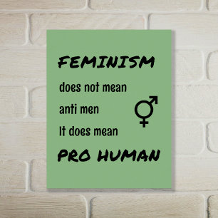 Poster Citation féministe pro humaine inspirante
