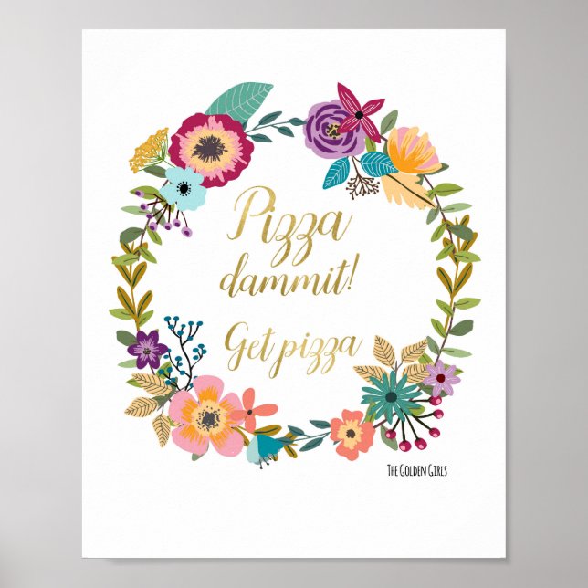 Poster Citation Golden Girls-Pizza (Devant)