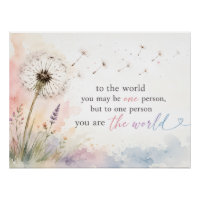 Citation Inspirante Dandelion Aquarelle Pastel