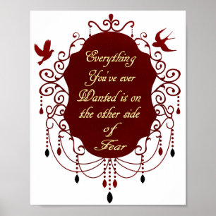 Poster Citation inspirée au sujet des rêves et du courage