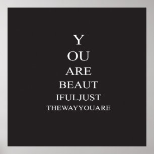 Poster Citation inspirée Black White Love