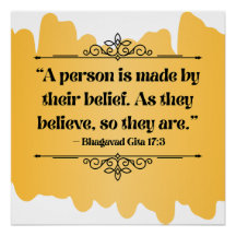 Citation inspirée de la Bhagavad Gita minimaliste 