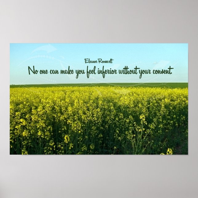 Poster Citation inspirée par Eleanor Roosevelt (Devant)