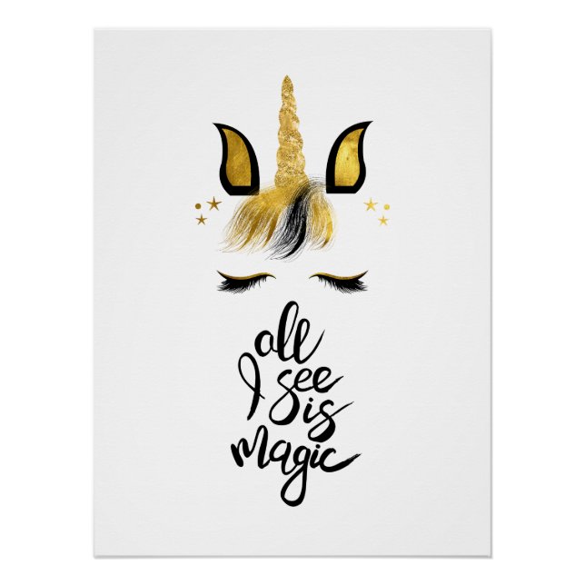 Poster Citation magique Unicorn (Devant)