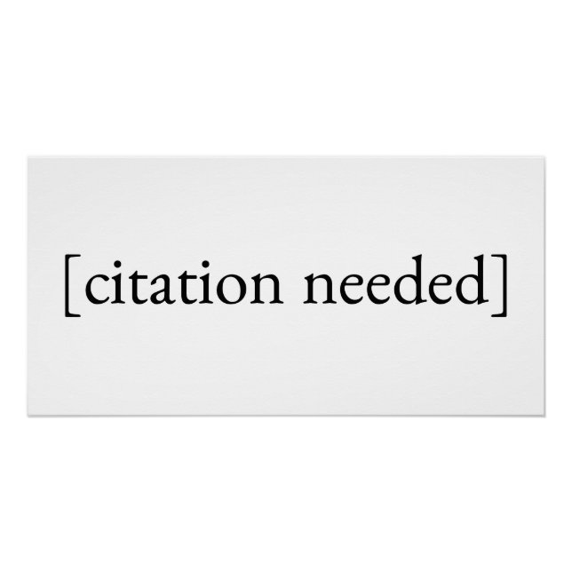 Poster Citation nécessaire (Devant)