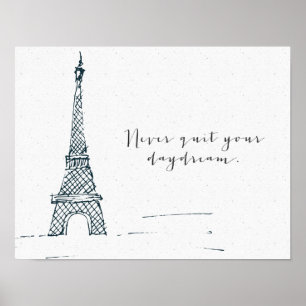 Poster citation noire "Ne Cessez Jamais Votre Dayd