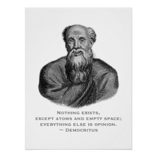 Poster Citation Portrait Philosophe grec Democritus