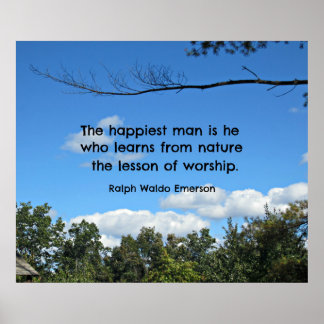 Poster Citation sur la nature par Emerson.
