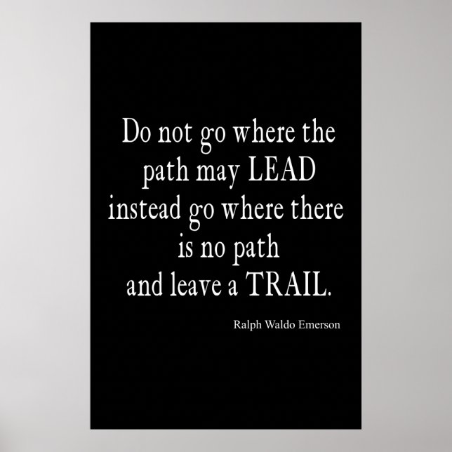 Poster Citation vintage Emerson Inspirational Leadership (Devant)