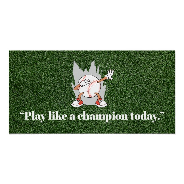 Poster Citations De Motivation Du Baseball (Devant)