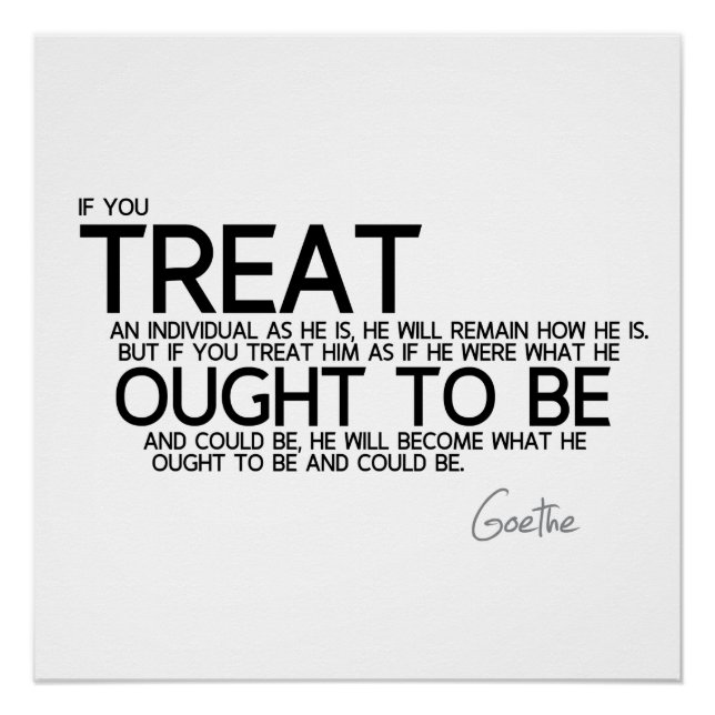 Poster CITATIONS : Goethe - Treat to be (Devant)