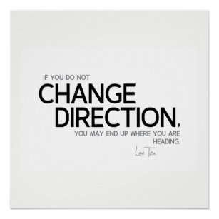Poster CITATIONS : Lao Tzu : Changement de direction