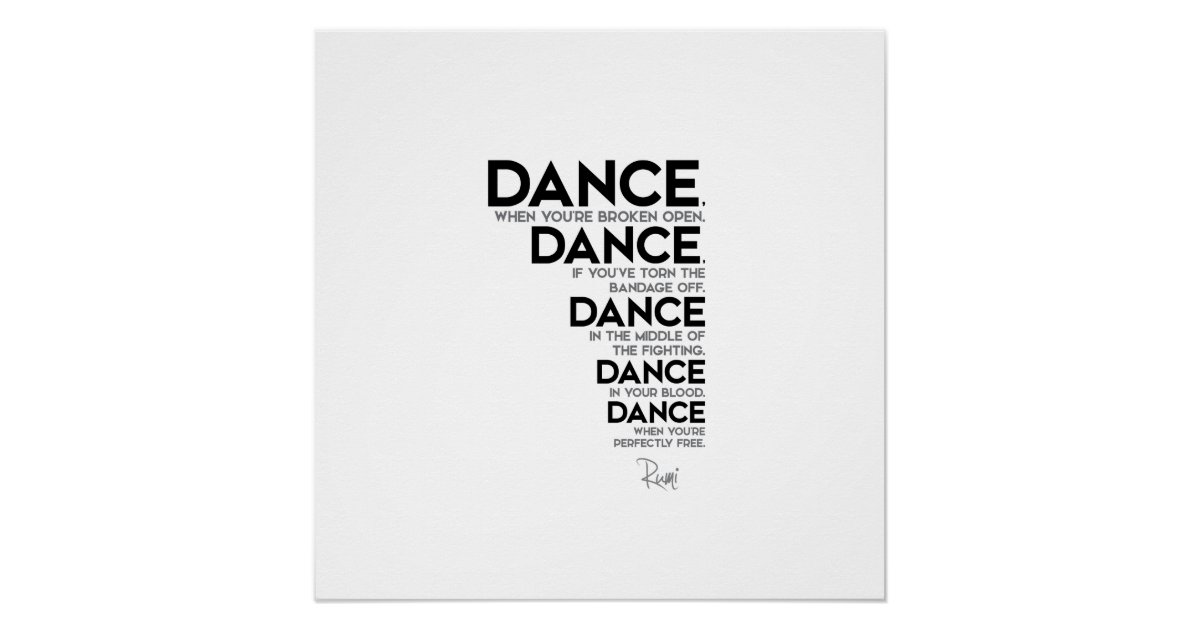 Poster Citations Rumi Danse Zazzle Fr