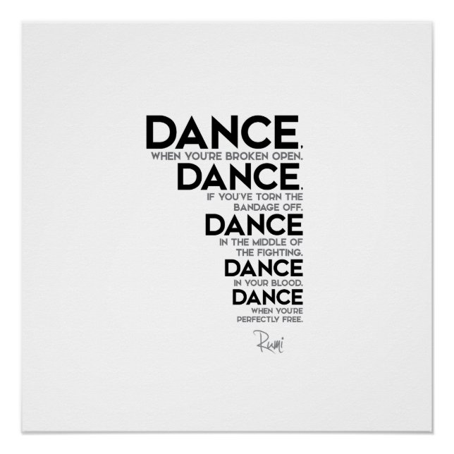 Poster CITES : Rumi : Danse (Devant)