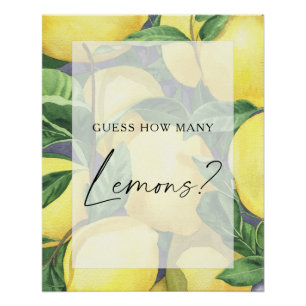 Poster Citrons - devinez combien de citrons