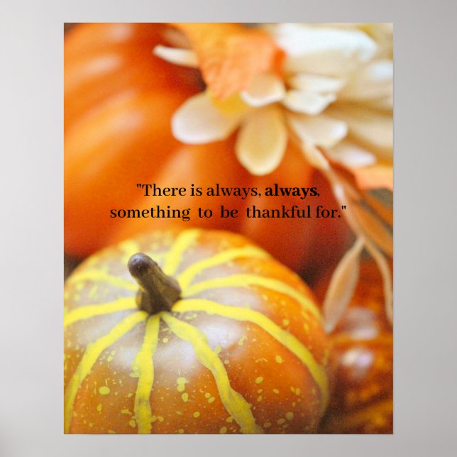 Poster Citrouille de Thanksgiving (Devant)