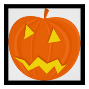 Poster citrouille "HAPPY HALLOWEEN"