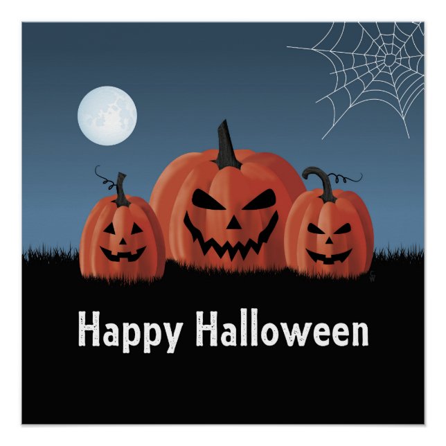 Poster Citrouilles Halloween (Devant)