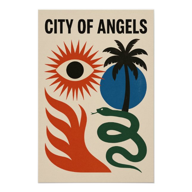 Poster City of Angels – Surréalisme Pop  (Devant)