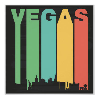 Poster Cityscape de Vegas vintage